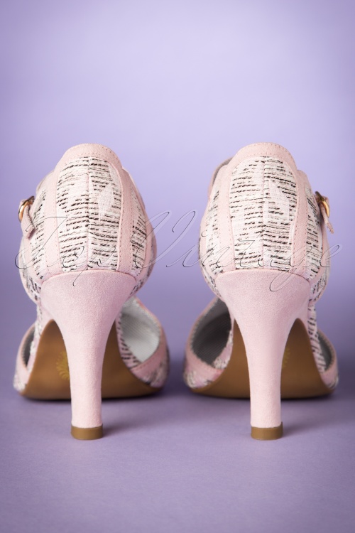 Ruby Shoo - 50s Polly T-Strap Pumps in Pink 8