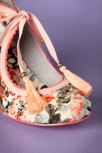 Ruby Shoo - 40s Willow Floral Booties in Peach 6