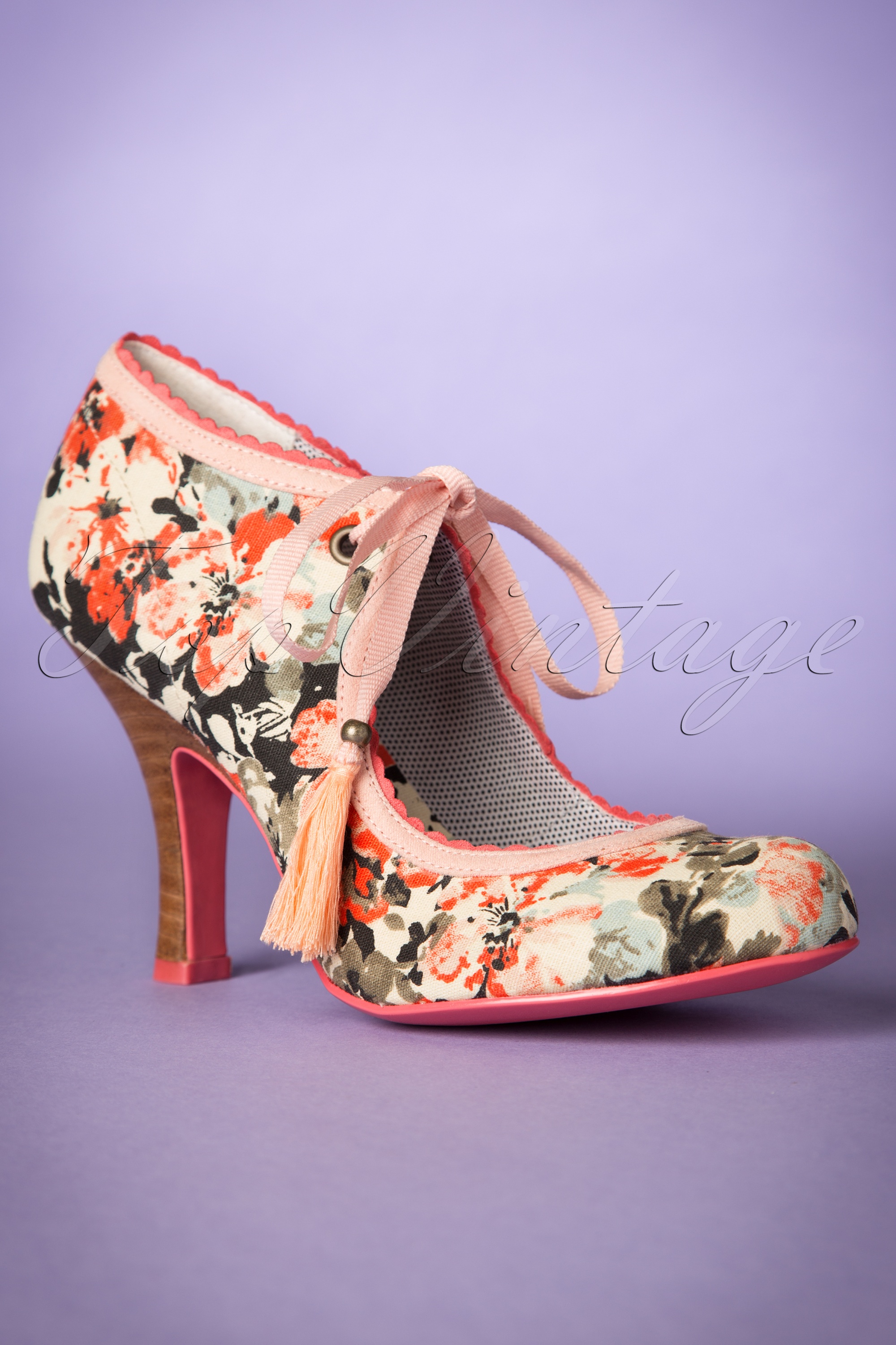 Ruby Shoo - Willow Floral laarsjes in perzik 5