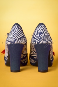 Ruby Shoo - 60s Tanya Pumps in Navy and White 8