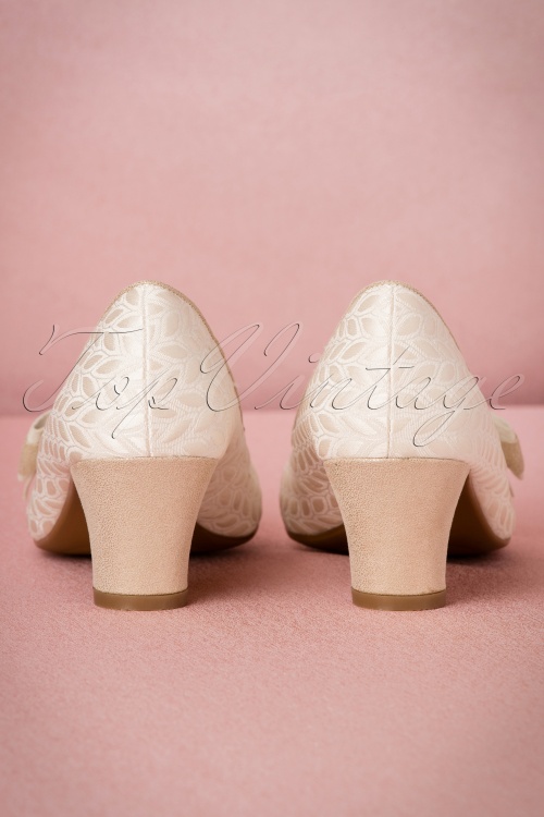 Ruby Shoo - 60s Lily Pumps in Cream 8