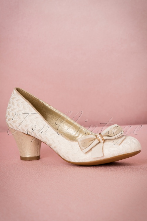 Ruby Shoo - 60s Lily Pumps in Cream 3
