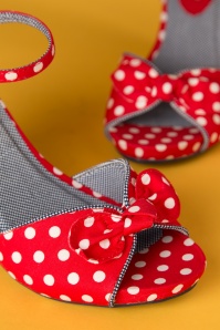 Ruby Shoo - Molly Polkadot Wedges in Rot 4