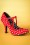 Ruby Shoo - Jessica Ankle Strap Pumps Années 50 en Pois Rouges 3