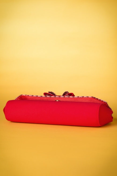 Ruby Shoo - Brighton-clutch in rood 6