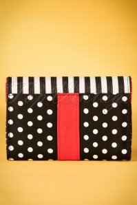 Ruby Shoo - 60s Garda Stripes Dots Purse in Black and White 4