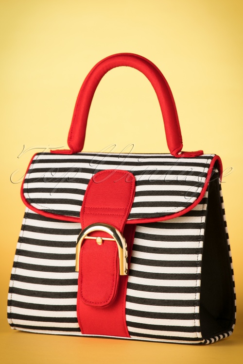 Ruby Shoo - Riva Stripes Tasche in Schwarz und Weiß 2