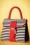 Ruby Shoo - Riva Stripes Bag Années 60 en Noir et Blanc 2