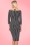 Vintage Chic for Topvintage - Sally Secretary Striped Pencil Dress Années 50 en Noir et Blanc 8