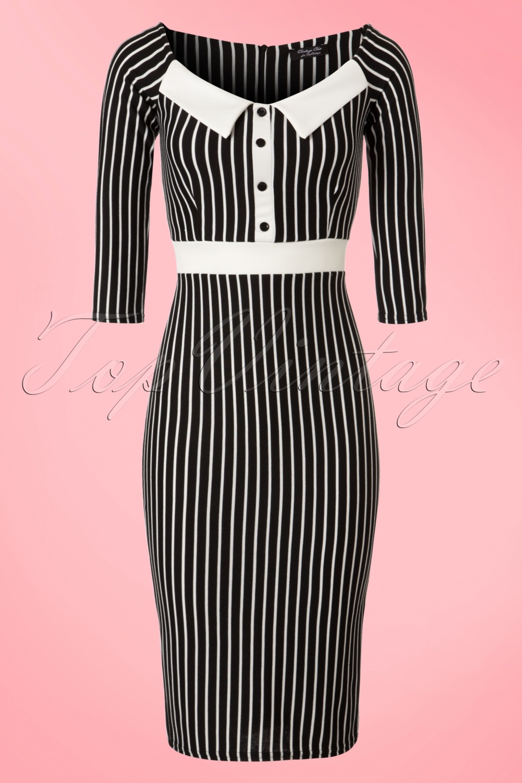 black and white pencil dress
