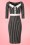 Vintage Chic for Topvintage - Sally Secretary Striped Pencil Dress Années 50 en Noir et Blanc 2