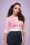 Collectif Clothing - Lucy Gingham vest in roze en ivoor 3