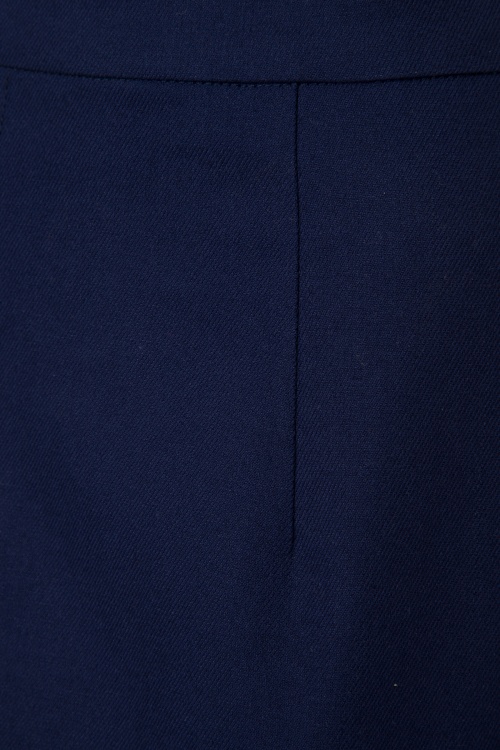 Collectif Clothing - Gracie Capris Années 50 en Bleu Marine 3
