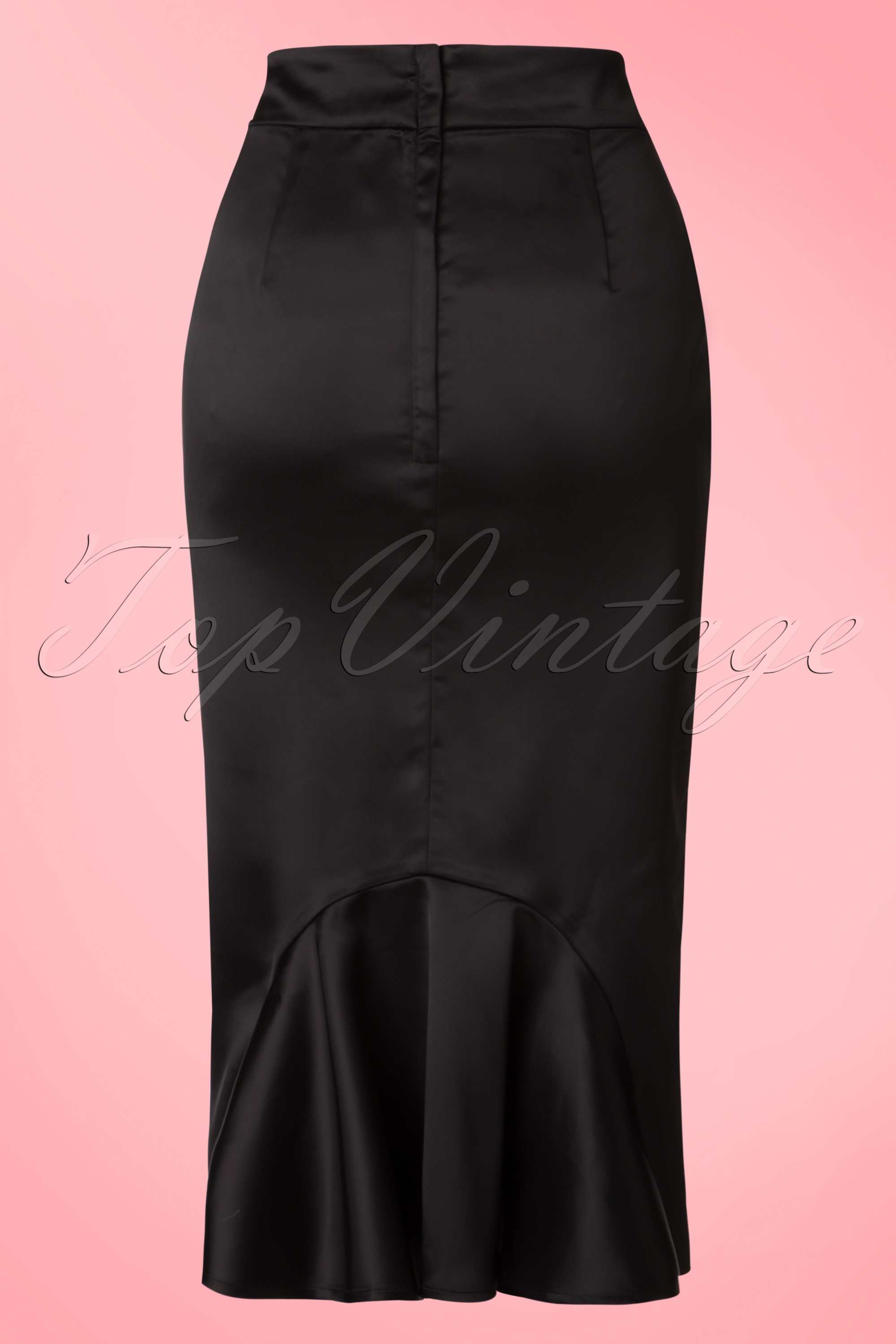 Collectif Clothing - Sakiko Fishtail-rok in zwart 4