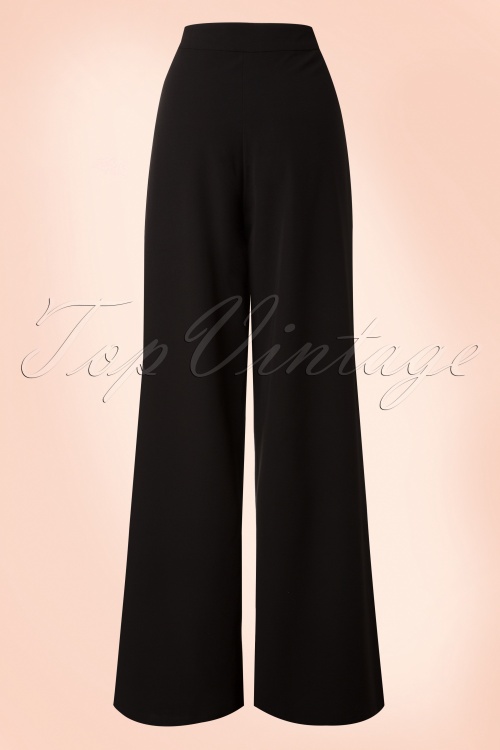 Collectif Clothing - 50s Opal Palazzo Pants in Black 4