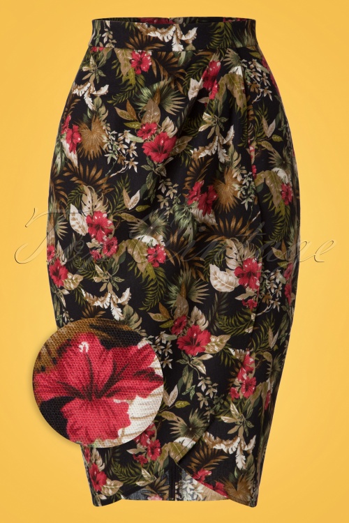 Collectif Clothing - Kala Lanai sarongrok in zwart 2
