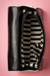 Lola Ramona - 50s Stella Striped Handbag in Black and White 4