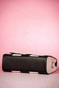 Lola Ramona - 50s Stella Striped Handbag in Black and White 6