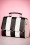 Lola Ramona - 50s Stella Striped Handbag in Black and White 2