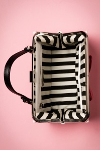 Lola Ramona - 50s Inez Handbag in Black and White 4