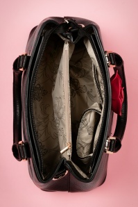 La Parisienne - 60s Elise Rose Handbag in Black 4