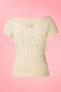 King Louie - 60s Franny Boatneck Top in Cream 3