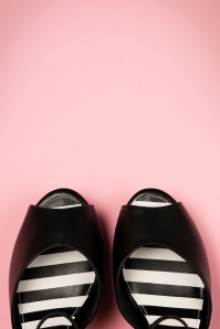 Lola Ramona - TopVintage Exclusive ~ 50s Angie Cute Bow Sandals in Black 4