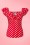 Collectif Clothing Dolores Top in Red with Polkadots 10347 02