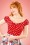 Collectif Clothing Dolores top Polka Red White