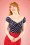 Collectif Clothing Dolores Blue Polkadot Top 11870 3W
