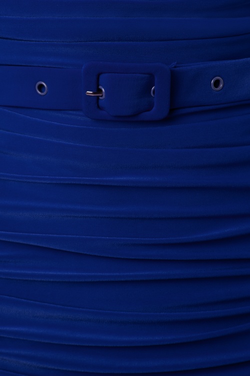 Zoe Vine - TopVintage exclusive ~ Billie Pencil Dress Années 50 en Bleu Roi 5