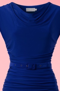 Zoe Vine - TopVintage exclusive ~ Billie Pencil Dress Années 50 en Bleu Roi 4