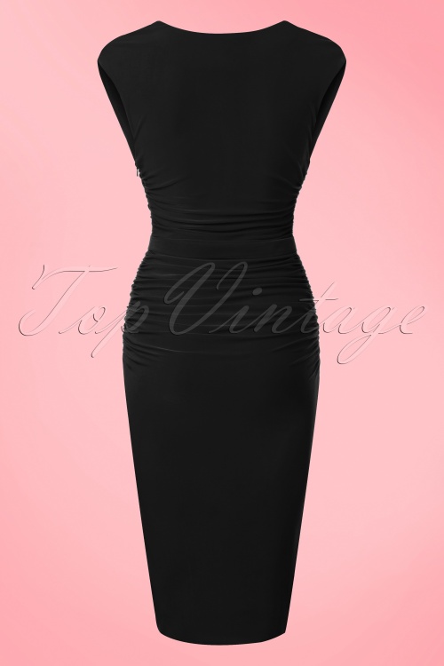 Zoe Vine - TopVintage exclusive ~ Billie Pencil Dress Années 50 en Noir 5