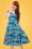 Collectif Clothing - Dolores Flamingo Island Doll Dress Années 50 en Bleu 8