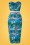 Collectif Clothing - Monica Flamingo Island Pencil Dress Années 50 en Bleu 4