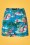 Collectif Clothing - Ayana Flamingo Island Shorts Années 50 en Bleu 2