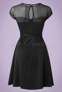 Steady Clothing - Madeline Hearts Only Swing Dress Années 50 en Noir 5