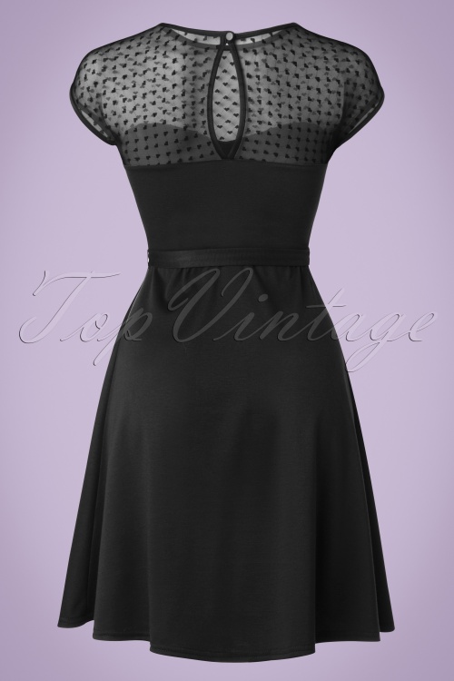 Steady Clothing - 50s Madeline Hearts Only Swing Dress in Black 5