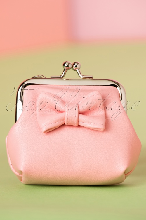 Banned Retro - 50s Sienna Bow Small Wallet in Pink