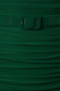 Zoe Vine - Billie Pencil Dress Années 50 en Vert Foncé 4