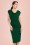 Zoe Vine - Billie Pencil Dress Années 50 en Vert Foncé 6