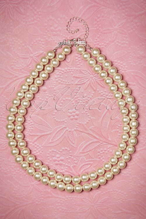 Darling Divine - Annabella Double Pearl Necklace Années 50
