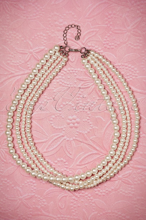 Darling Divine - Scarlett Glamorous Pearl Necklace Années 50