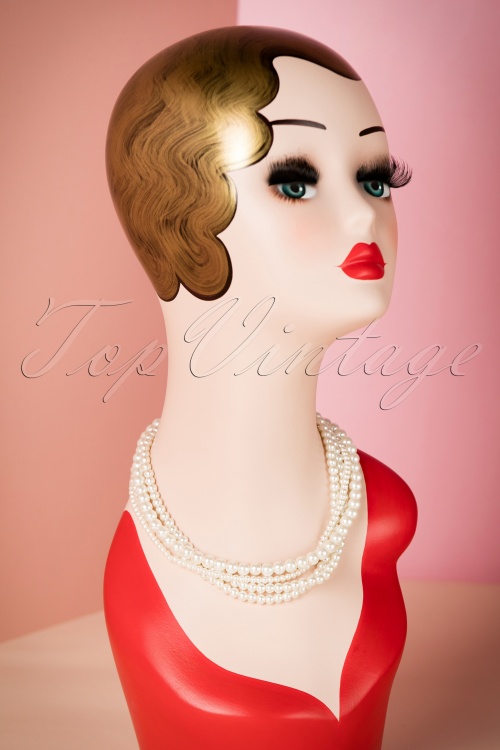 Darling Divine - 50s Scarlett Glamorous Pearl Necklace 2