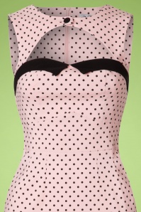 Bunny - 50s Miley Polkadot Pencil Dress in Light Pink 5