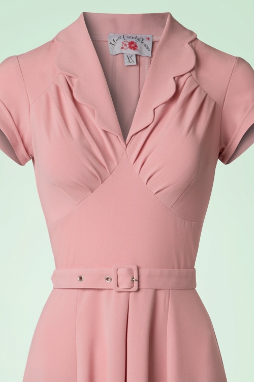 Miss Candyfloss - 50s Mariana Swing Dress in Blush Pink 4