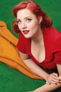Miss Candyfloss - 50s Elsy Top in Red 7