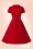 Miss Candyfloss - Stella Rose Swing-Kleid in Lippenstiftrot 8