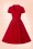 Miss Candyfloss - 50s Stella Rose Swing Dress in Lipstick Red 3