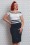 Miss Candyfloss - 50s Laura Lee Paneled Pencil Skirt in Navy 2